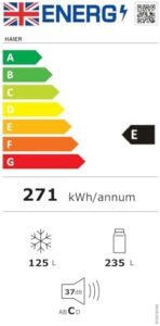Haier HTW5618ENMG 3D 60 Series 5 Wifi Connected 60/40 Total No Frost Fridge Freezer - Stainless Steel - E Rated