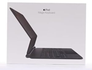 Apple Magic Keyboard for iPad Pro 11-inch and iPad Air in black, showing sleek design and functionality