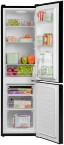 SIA SFF15144BL/E black freestanding 165L combi fridge freezer