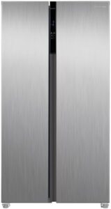 Russell Hobbs 442L freestanding American fridge freezer, stainless steel