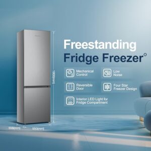 Fridgemaster MC55265ES 55cm Silver Fridge Freezer
