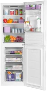 SIA SFF17650W 50/50 split fridge freezer, white, with water dispenser