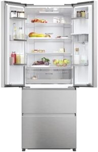 Haier HFR5719EWMP Platinum Inox Fridge Freezer
