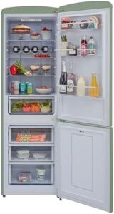 CDA Florence Meadow Green Fridge Freezer 60cm