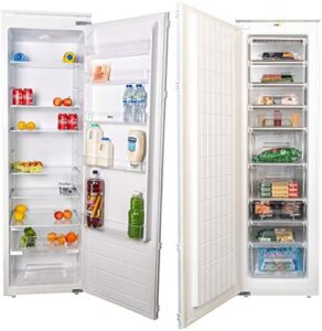 SIA 54cm White Integrated Fridge Freezer Twin Pack A+