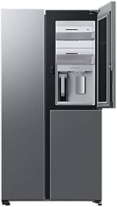 American fridge freezer with beverage center, stainless steel