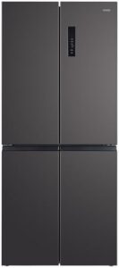 CHiQ Side by Side Fridge Freezer, 415L, Stainless Steel