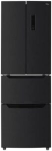 60cm French door fridge freezer, brushed black, frost free