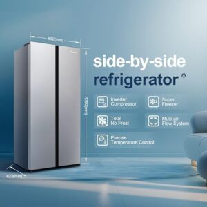 Fridgemaster MS83431ES silver American style fridge freezer