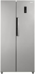 SIA SAFF460SI silver 446L American fridge freezer, no frost, inverter