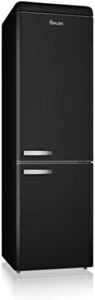Swan SR11020BN Retro Fridge Freezer, Matt Black, A+ Rated