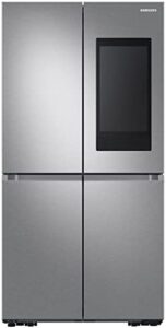 Silver 637L four door American fridge freezer