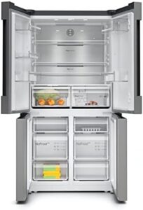 Bosch Serie 6 French Door Fridge Freezer, Silver, KFN96APEAG