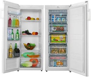 Cookology Tall White Fridge Freezer, Side-by-Side