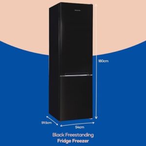 Russell Hobbs 54cm Freestanding Fridge Freezer, Black