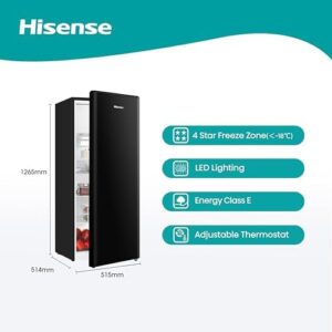 Hisense RR220D4BBE retro fridge, black, 52cm, 165L