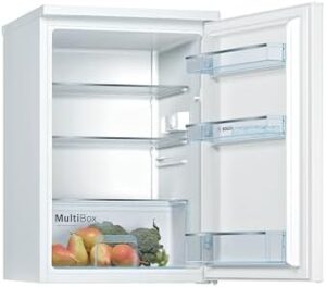 Bosch KTR15NWECG under counter fridge, LED lighting, safety glass shelves