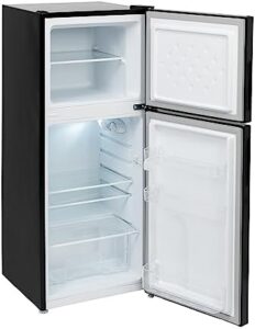 Willow WTM118B black top mount fridge freezer with freezer