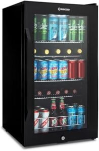 Subcold Ace100 LED touch control beer fridge, black handle