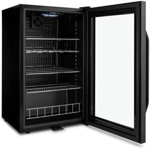 Subcold Ace100 LED touch control beer fridge, black handle