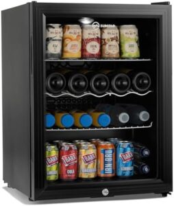 Subcold Super65 Black LED Fridge, 65L, Lock & Key