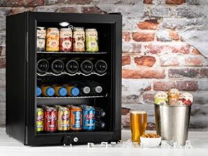 Subcold Super65 Black LED Fridge, 65L, Lock & Key
