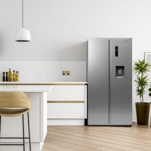 Willow WSBS84DS Silver American Fridge Freezer