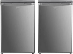 Igenix Freestanding Fridge Freezer, Stainless Steel, 55cm