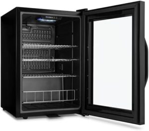 Subcold Ace65 glass door beer fridge, black handle, 66 cans capacity