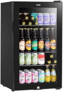 Baridi 85L Under Counter Fridge, Black - Drinks & Wine Cooler