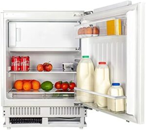SIA RFU102 White Built-In Under Counter Fridge with Ice Box