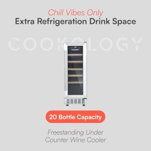 Cookology CWC300SS 30cm stainless steel wine cooler 20 bottles