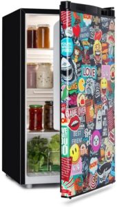 Klarstein Cool Vibe manga fridge, black finish, 90L