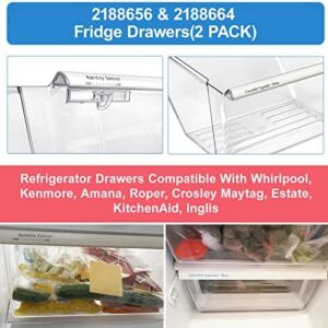 Whirlpool Kenmore fridge crisper drawer replacement 2 pack
