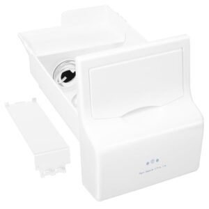 Refrigerator ice bucket compatible with Frigidaire ice maker