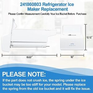 Refrigerator ice bucket compatible with Frigidaire ice maker