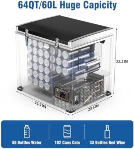 AAOBOSI 60L Camping Fridge, Car Fridge with App Control