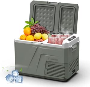 Alpicool 32L Car Refrigerator, Dual Zone Cooler Box, 12V