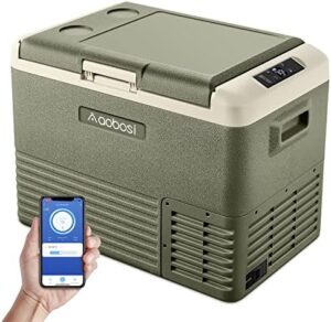 AAOBOSI 40L Portable Car Fridge Freezer, 12V DC & 230V AC