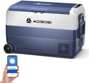 AAOBOSI 50L Car Fridge, Portable Freezer, WIFI Control