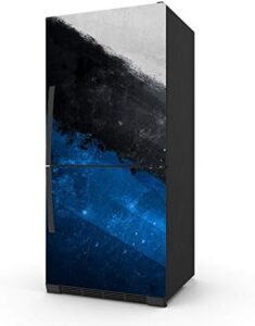 Refrigerator vinyl sticker, peel and stick fridge decal, freezer art