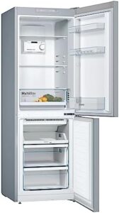 Bosch KGN33NLEAG Serie 2 Fridge Freezer, Silver Inox