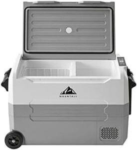 MOUNTALL 45L Portable Car Fridge, Dual Zone 12/24V Compressor