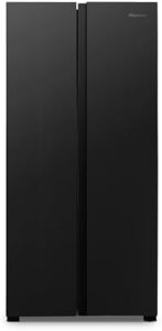 Fridgemaster MS83430EB Slim American Fridge Freezer Black 441L