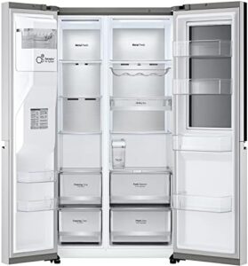 Stainless steel 635L side-by-side fridge freezer