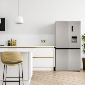 Willow WSBES4MDX American fridge freezer, stainless steel