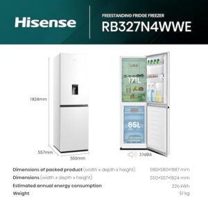 Hisense RB327N4WWE 50/50 Fridge Freezer - White